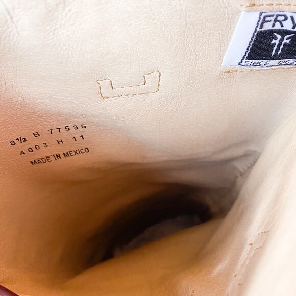 Frye Paige Black Leather Tall Riding Boots - Picture 6 of 7